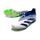 Chaussure Adidas Predator Elite Laceless FG Blanc Bleu Vert