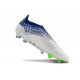 Chaussure Adidas Predator Elite Laceless FG Blanc Bleu Vert