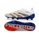 Chaussure Adidas Predator Elite Laceless FG Blanc Gris Bleu Rouge