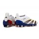 Chaussure Adidas Predator Elite Laceless FG Blanc Gris Bleu Rouge