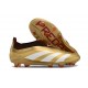 Chaussure Adidas Predator Elite Laceless FG Or Blanc Rouge