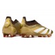 Chaussure Adidas Predator Elite Laceless FG Or Blanc Rouge