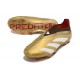 Chaussure Adidas Predator Elite Laceless FG Or Blanc Rouge
