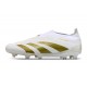 Chaussure Adidas Predator Elite Laceless FG Blanc Or