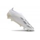 Chaussure Adidas Predator Elite Laceless FG Blanc Or