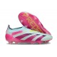 Chaussure Adidas Predator Elite Laceless FG Bleu Très Pâle Rose Lucide Jaune Semi Solaire