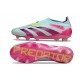 Chaussure Adidas Predator Elite Laceless FG Bleu Très Pâle Rose Lucide Jaune Semi Solaire
