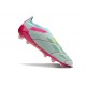 Chaussure Adidas Predator Elite Laceless FG Bleu Très Pâle Rose Lucide Jaune Semi Solaire