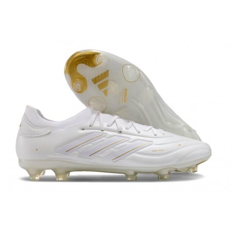 Chaussure adidas Copa Pure II Elite FG Cuir Blanc Ftwr Or Métallique