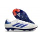 Chaussure adidas Copa Pure II Elite FG Cuir Blanc Ftwr Bleu Lucide Rouge Solaire