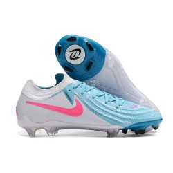 Crampon Nike Phantom GX II Elite FG Bleu Blanc Rose