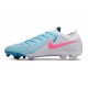 Crampon Nike Phantom GX II Elite FG Bleu Blanc Rose