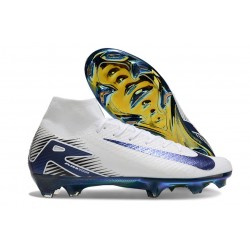 Chaussure Nike Mercurial Superfly X Elite FG Blanc Bleu