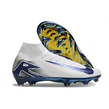 Chaussure Nike Mercurial Superfly X Elite FG Blanc Bleu