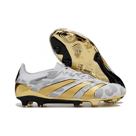 Adidas Predator Elite FG Nouvelles Or Blanc Gris