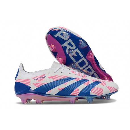 Adidas Predator Elite FG Nouvelles Blanc Bleu Rose