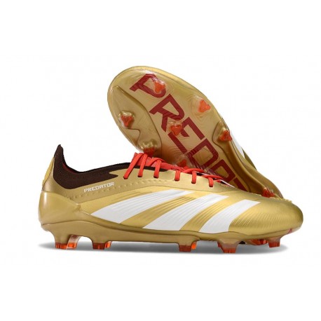 Adidas Predator Elite FG Nouvelles Or Rouge Blanc