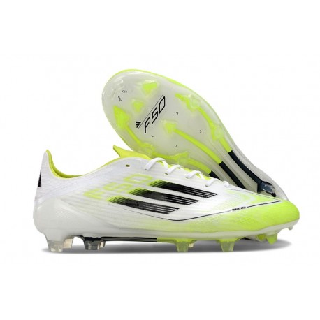 adidas F50 Elite FG Nouveau Crampon Blanc Noir Jaune