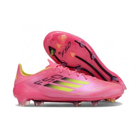 adidas F50 Elite FG Nouveau Crampon Rosa Jaune