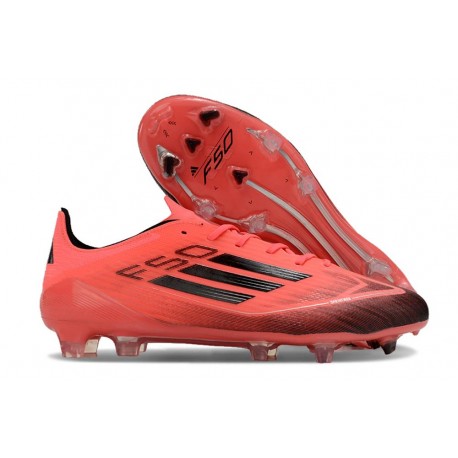 adidas F50 Elite FG Nouveau Crampon Rouge Noir