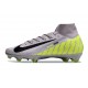 Nike Air Zoom Mercurial Superfly 10 Elite FG Gris Noir Vert