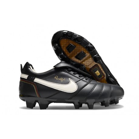 Chaussure Nike Tiempo Legend X Elite FG R10 Noir Blanc