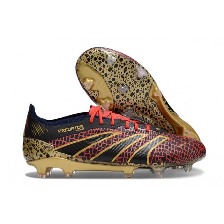 Adidas Predator Elite FG Nouvelles Rouge Lucide Or Noir