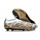 Chaussure Adidas Predator Elite Laceless FG Blanc Or Gris