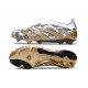 Chaussure Adidas Predator Elite Laceless FG Blanc Or Gris