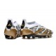 Chaussure Adidas Predator Elite Laceless FG Blanc Or Gris
