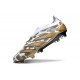 Chaussure Adidas Predator Elite Laceless FG Blanc Or Gris