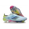 Chaussures adidas F50+ Laceless FG Bleu Très Pâle Semi Bleu Lucide Jaune Semi Solaire