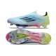 Chaussures adidas F50+ Laceless FG Bleu Très Pâle Semi Bleu Lucide Jaune Semi Solaire