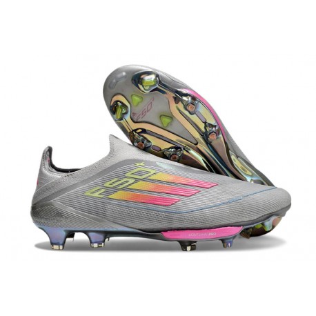 Chaussures adidas F50+ Laceless FG Gris Jaune Solaire