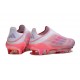 Chaussures adidas F50+ Laceless FG Rose Blanc