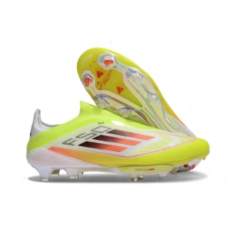 Chaussures adidas F50+ Laceless FG Jaune Noir