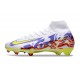 Nike Zoom Mercurial Superfly X Elite FG Blanc Jaune Violet