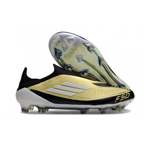 adidas F50 Elite LL FG Nouveau Doré Noir Blanc 
