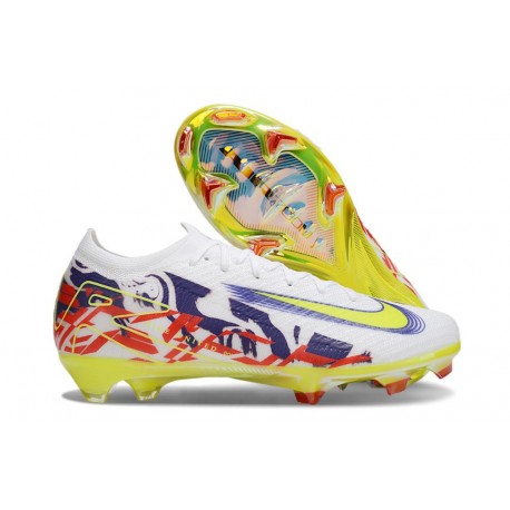 Nike Zoom Mercurial Vapor 16 Elite FG Blanc Jaune Viola Rouge