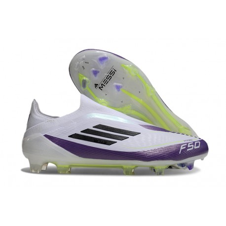 adidas F50 Elite LL FG Nouveau X Messi Blanc Ftwr Noir Violet Uni
