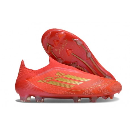 adidas F50 Elite LL FG Nouveau Rouge Solaire Or Métallique Rouge Vif