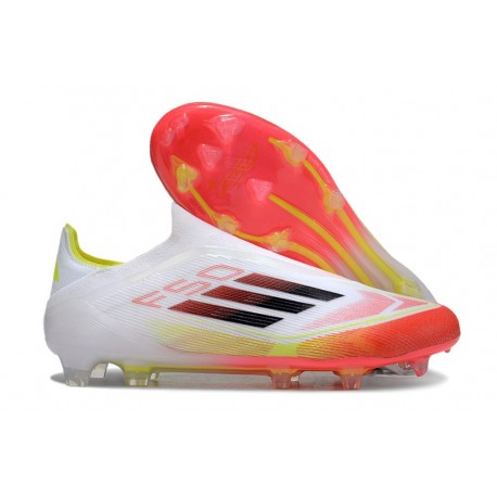 adidas F50 Elite LL FG Nouveau Blanc Noir Jaune Solaire Rouge