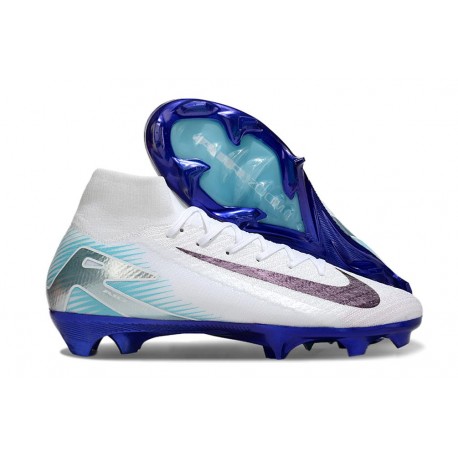 Nike Zoom Mercurial Superfly X Elite FG Blanc Bleu Noir