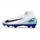 Nike Zoom Mercurial Superfly X Elite FG Blanc Bleu Noir