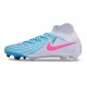 Chaussure Nike Phantom Luna 2 Elite FG Bleu Blanc Rose