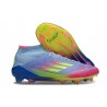 Chaussure adidas F50 Elite Mid FG Bleu Fusion Citron Lucide Rose Lucide