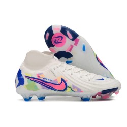 Chaussure Nike Phantom Luna 2 Elite FG Blanc Rose Bleu