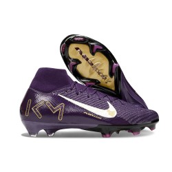 Nike Air Zoom Mercurial Superfly 10 Elite FG X MBAPPÉ Violet Grandiose Ivoire Pâle