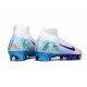 Nike Air Zoom Mercurial Superfly 10 Elite FG Blanc Violet Bleu