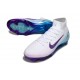 Nike Air Zoom Mercurial Superfly 10 Elite FG Blanc Violet Bleu